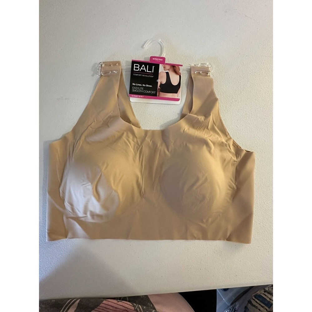 NWOT Bali Comfort Revolution Easylite Wireless Bra Size 3XL - Nude 46C, D, DD